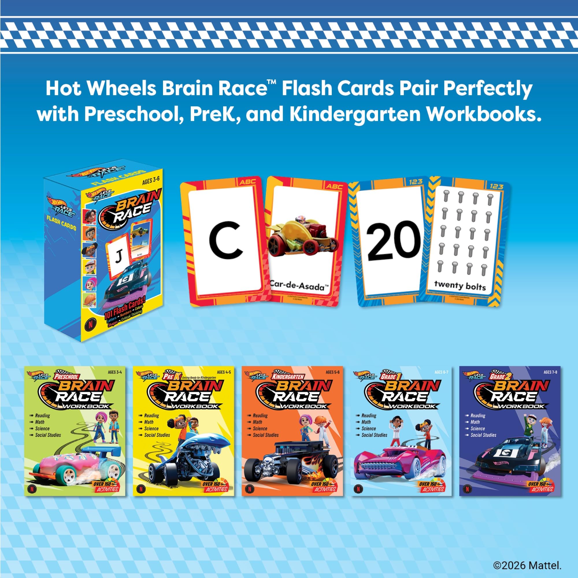 Hot Wheels Brain Race Kindergarten Workbook - Image 4