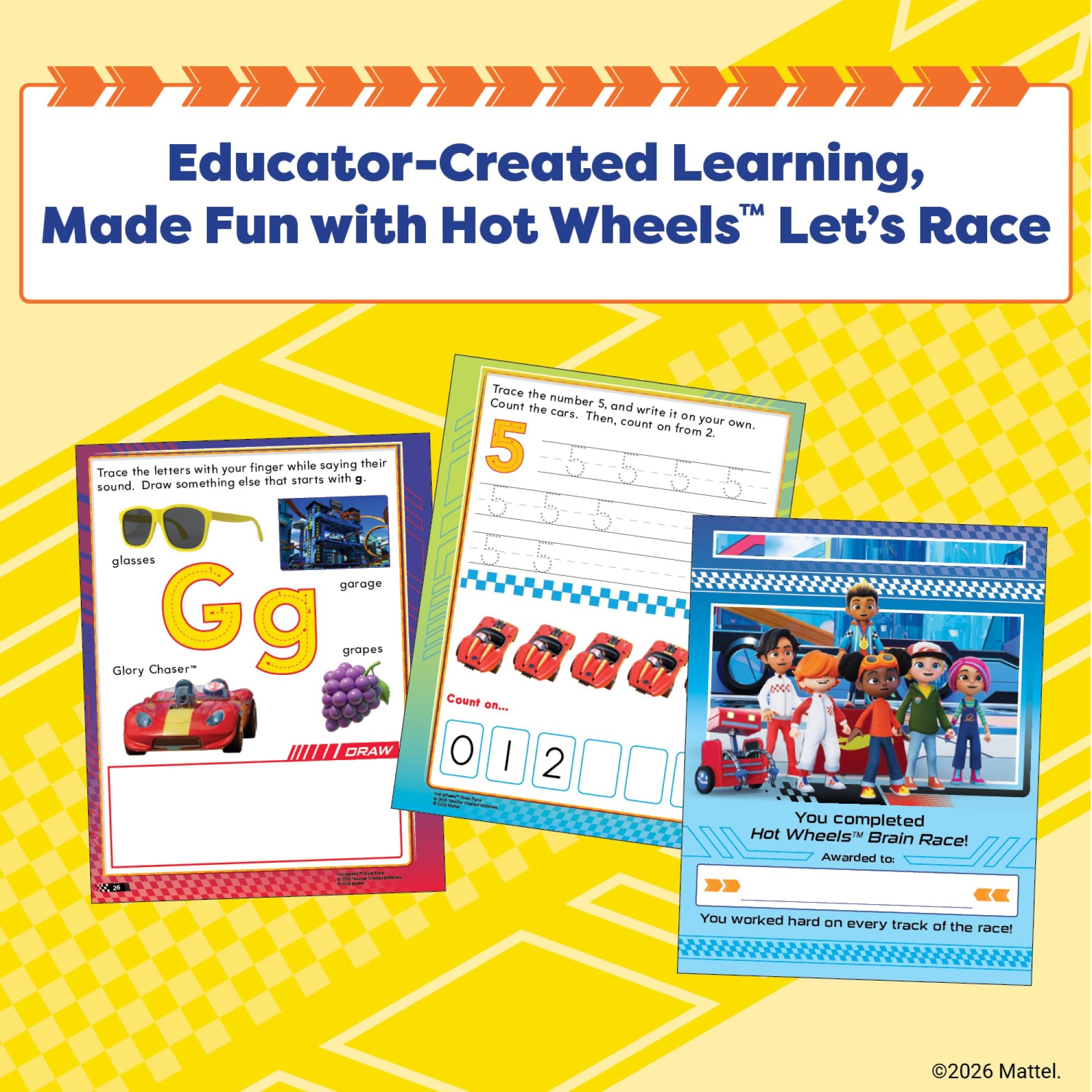 Hot Wheels Brain Race Preschool Workbook - Image 3