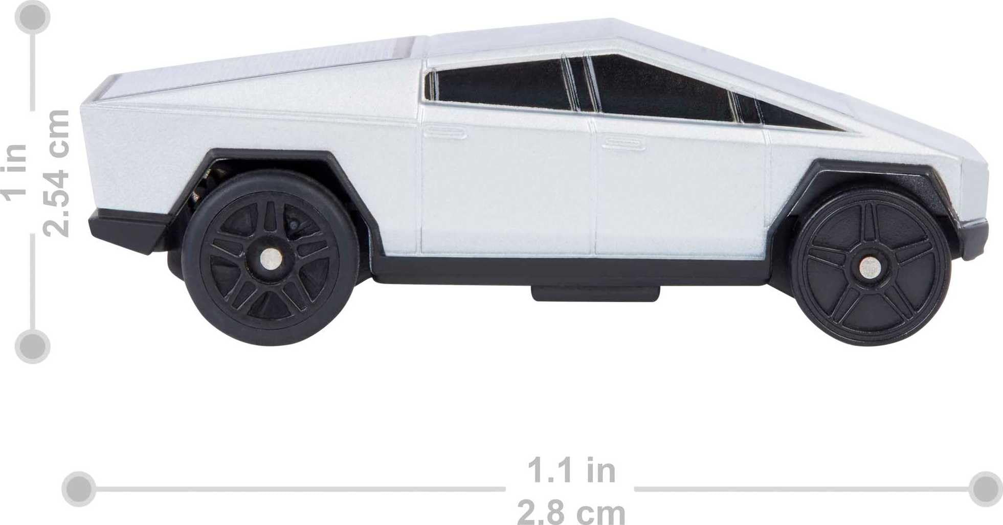 Hot Wheels RC Tesla Cybertruck 1:64 Scale, Remote-Control Toy Vehicle, Works On & Off Track, Includes Track Adapter - Image 4