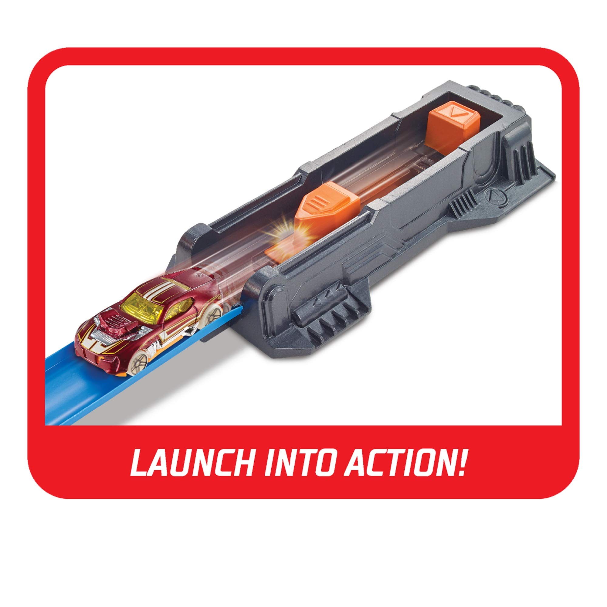 Hot Wheels Track Set and Toy Car, Large-Scale Motorized Track with 3 Corkscrew Loops, 3 Crash Zones and Toy Storage (Amazon Exclusive) - Image 9